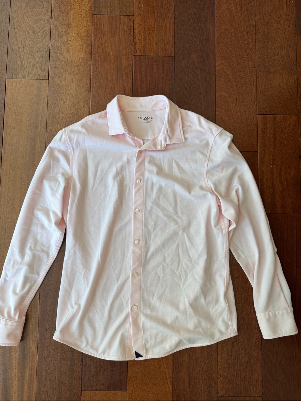UNTUCKit Men's Light Pink Button-Down Dress Shirt